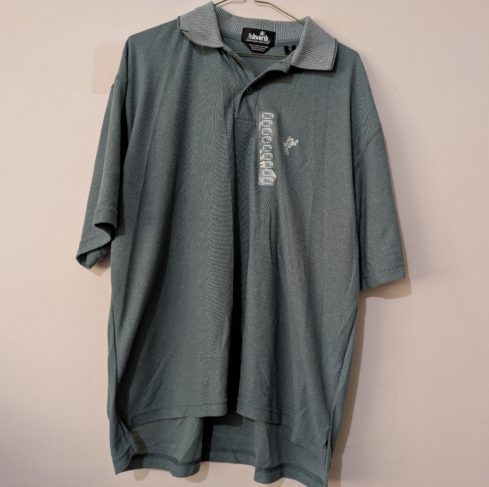 LAST WEEK 5 for $25 Ashworth Logo Polo Shirt Made in USA Size S See DESC NWT